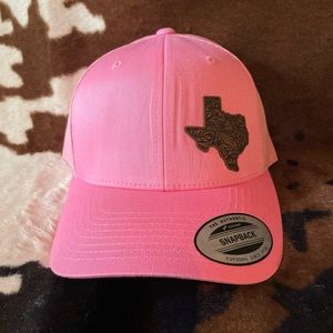 Pink “Texas” Leather Patch Cap!
